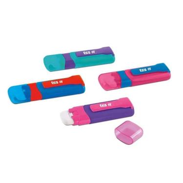 Imagem de Caneta Borracha Tris Fit com Textura Macia Livre de PVC Corpo Plástico Brilhante 9CM 1...