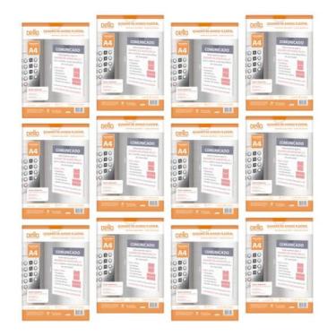 Imagem de Kit 12 Quadro Aviso Multiuso Expositor Cristal Folha A4 Dello - Delo