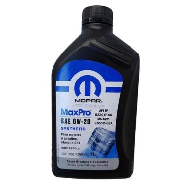 Imagem de Óleo de Motor Sintético Mopar 0W20 MaxPro - 1L - Original Fiat
