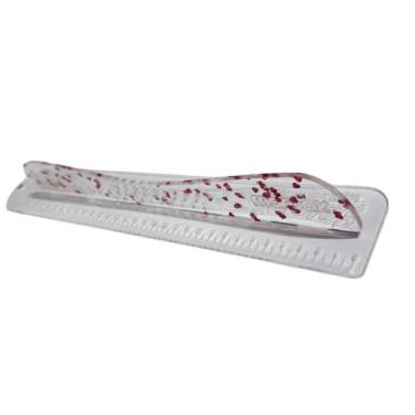 Imagem de Régua Proteção 40cm Safecut Acrílico Glitter Coração Marpax