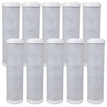 Imagem de Kit 10 Refil Filtro 9.3/4 Carbon Block 24 Horas Filtros Cor Branco  - 