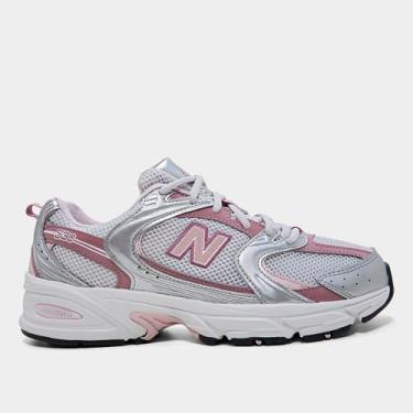 Imagem de Tênis New Balance 530, Prata, Rosa, 36