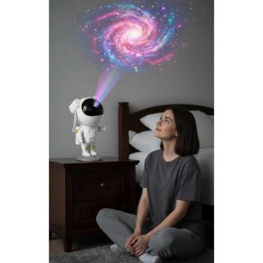Imagem de Projetor Astronauta Galáxia Estrelas Nebulosa LED Branco - Congratulat