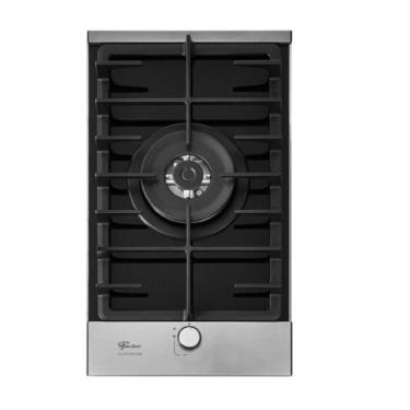 Imagem de Cooktop A Gás 1 Boca Tripla Chama Platinium Com Trempe De Ferro Fundid