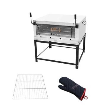 Imagem de Forno Gás Industrial Pedra Refratária Roma Inox Firi110 + 1 Grade Extra + Luva Térmica...