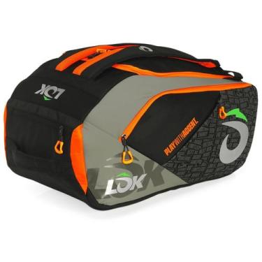 Imagem de Raqueteira Lok Maxx Gen2 Preto Laranja e Cinza - LÕK