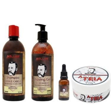 Imagem de Kit Barber Shampoo + Shaving + Óleo + Pomada A Teia Salles - Salles Pr