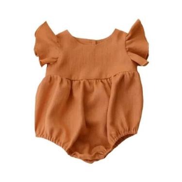 Imagem de Macacão De Verão Em Linho E Algodão Para Bebê Menina - HiPapa, 6-12 me