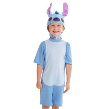 Imagem de Fantasia Stitch Infantil Original Disney Macacão com Capuz - Super Mag