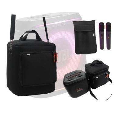 Imagem de Case Bolsa Bag P/ Nova Partybox Encore 2 - Bolso P/ Microfones Silk - 
