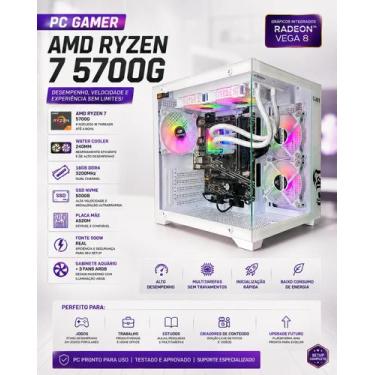 Imagem de Pc Gamer Aquario Ryzen 7 5700g 16gb 500gb Water Cooler 240mm - Option 
