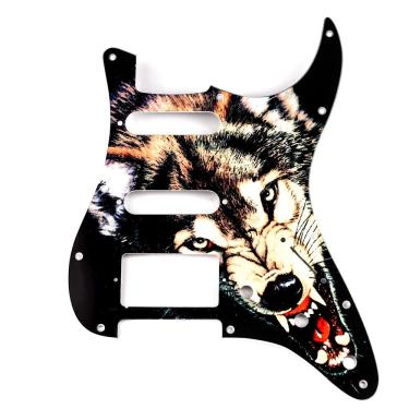 Imagem de Escudo para Guitarra Am Strat HSS Lobo do Ártico 11 Furos 2,3mm Acrílico Spirit 110-WF