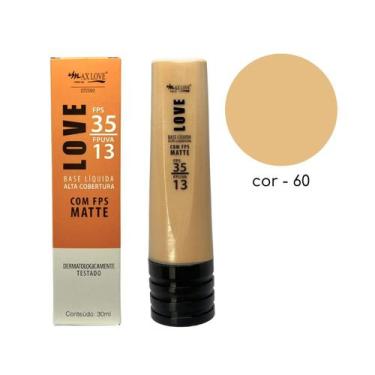 Imagem de Base Liquida Alta Cobertura com FPS - Max Love Make-up, 60