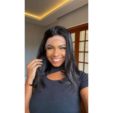 Imagem de Peruca Lace Front 13x4 Cabelo Humano Kylie Long 40cm - Cia dos Cabelos