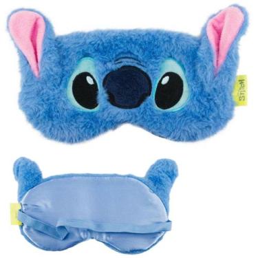 Imagem de Máscara De Dormir Viagem Repouso Cochilo Pelúcia Stitch - Disney - Tai
