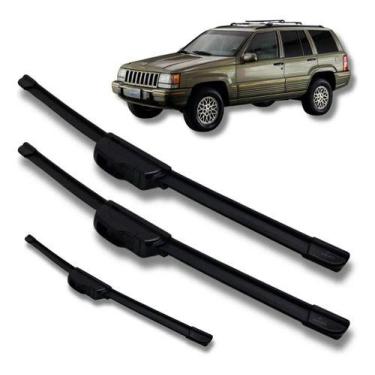 Imagem de Kit 3 Palhetas Limpador Jeep Grand Cherokee 1992/1999 Preto Preto - no