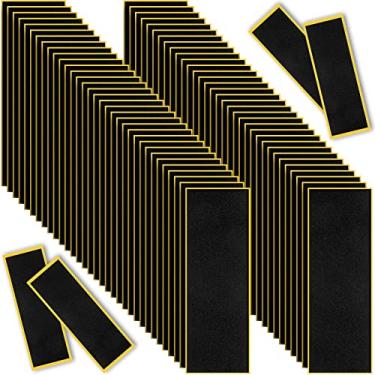 Imagem de Boao 100 peças de fita de espuma para placa de dedo preta para skate 110 mm x 36 mm adesivos de deck de skate