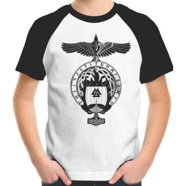 Imagem de Camiseta Infantil Barco Viking Com Águia Na Torre - Casa Mágica