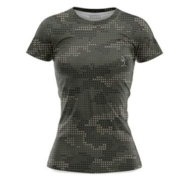 Imagem de Baby Look Dry Fit Camiseta Blusinha Feminina Esporte Academia Moda Fitness Camuflada