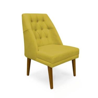Imagem de Cadeira De Jantar Bela Suede Amarelo - Meu Lar Decorações De Ambientes