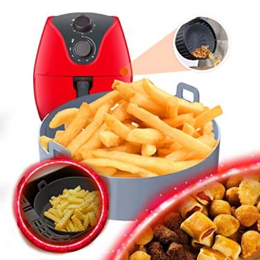 Imagem de Forma De Silicone Reutilizável Cesta Protetor Air Fryer Forma de Silicone para Forno Microondas (redonda)