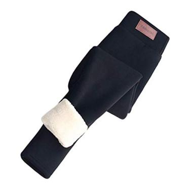 Imagem de kowaku Calça legging feminina forrada com lã elástica skinny – 3GG