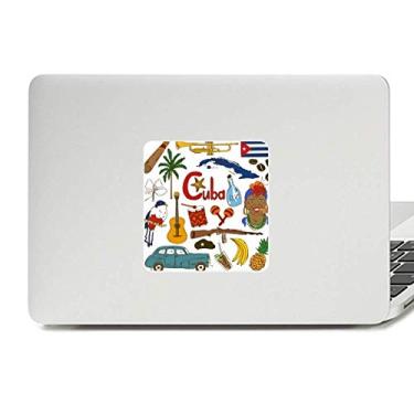 Imagem de Adesivo de vinil com bandeira nacional de animais de Cuba Landscap para decoração de PC