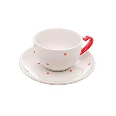 Imagem de Conjunto 4 Xícaras de Chá de Porcelana com Pires Petit Pois 200ml - Wolff