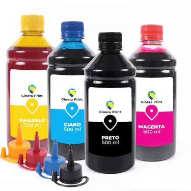 Imagem de Kit 4 Tintas Compatível Impressora L6270 500ml Ginera Print