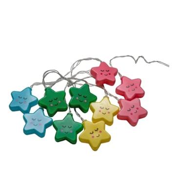 Imagem de Estrela Cordão Pisca De Led Luz Usb ou pilha Decoração 2,10m Pisca Pisca Decorativo