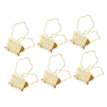 Imagem de Lindos clipes de fichário, cores vivas, 100 peças, pequenos clipes de papel, multifuncionais, duráveis para estudo de metal (dourado)