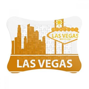 Imagem de Bem-vindo à moldura de quebra-cabeça de Las Vegas Nevada America Decoração de imagem Enfeite de jogo de quebra-cabeça