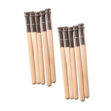Imagem de STOBOK 10 Pcs extensor de lápis alongador de lápis de arte lápis de cera suporte de extensão de lápis alongador de lápis de estudante poste de madeira haste de extensão aluna ferro
