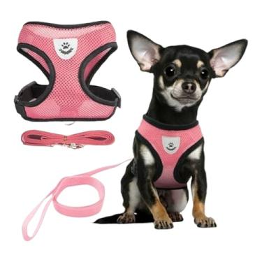 Imagem de Coleira Peitoral Anti Puxão com Guia para Cães e Gatos – Ideal para Filhotes, Pinscher, Shi Tzu e Raças de Porte Pequeno a Médio – NEXUS MARKET (M, ROSA)
