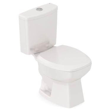 Imagem de Kit Vaso Sanitário com Caixa Acoplada e Assento Soft Close Thema Incepa Biscuit Brilhante