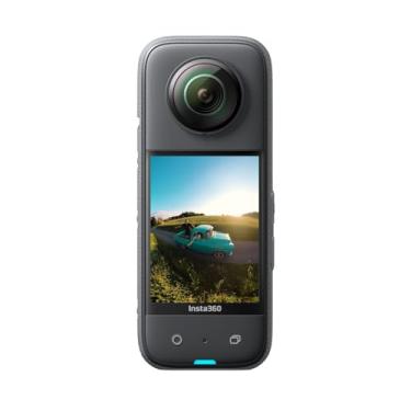 Imagem de Insta360 Câmera de ação X3-360 com vídeo HDR ativo 5,7K 360, câmera de lente única 4K, impermeável, estabilização FlowState, tela sensível ao toque de 2,3 polegadas, edição de AI, para motocicleta,
