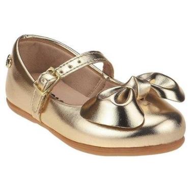 Imagem de Sapatilha Infantil Feminina Laço Ouro Light Unipasso 079-011-061-Feminino