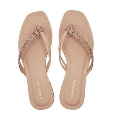 Imagem de Sandália Careflex Rasteira Feminina com Brilho Rasteirinha-Feminino