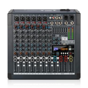 Imagem de interface de audio，Placa de som profissional de canal duplo com USB 2.0