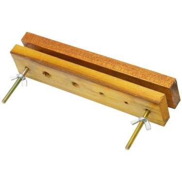 Imagem de Colaxi Prensa para encadernação, máquina de prensa de papel plana, ferramenta manual, multifuncional, máquina de encadernação de madeira para etiquetas