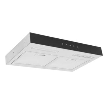 Imagem de Exaustor de Fogão RV Em Aço Inoxidável Exaustor Duplo Sob o Controle de Toque do Gabinete 3 Engrenagens Ajustáveis ​​Capô de Luz LED para, Iate, Navio, DC12V