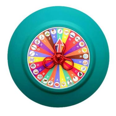 Imagem de Brinquedo Educativo Roleta do Alfabeto + 156 letras soltas em eva - Cr