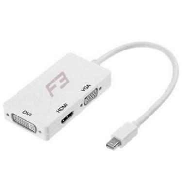 Imagem de Adaptador 3 Em 1 Mini Displayport Macho Pra Hdmi / Vga / Dvi - Alex Im