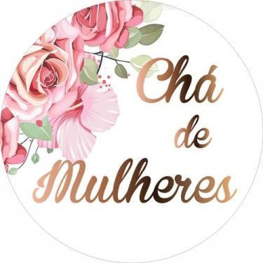 Imagem de Painel de Tecido Sublimado Redondo Religioso Chá de Mulheres Flores Ro