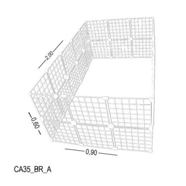 Imagem de Cercadinho Para Pet Tela Aramada  2,00 x 0,60 x 0,90 - BRANCO - LM Bal