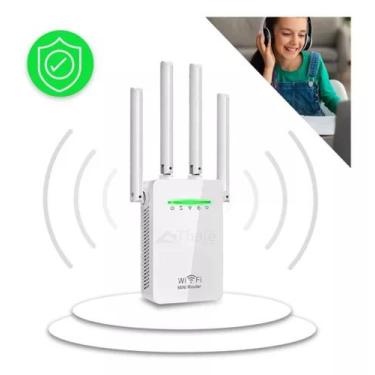 Imagem de Repetidor Wifi 2800m 4 Antenas Amplificador De Sinal Modem - N wifi