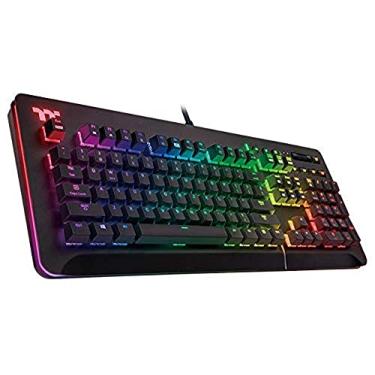 Imagem de Thermaltake Teclado mecânico para jogos Level 20 RGB Cherry MX Blue Switches, 16,8 m cor RGB, Alexa Voice Control e Razer Chroma Sync compatíveis, KB-LVT-BLBRUS-01
