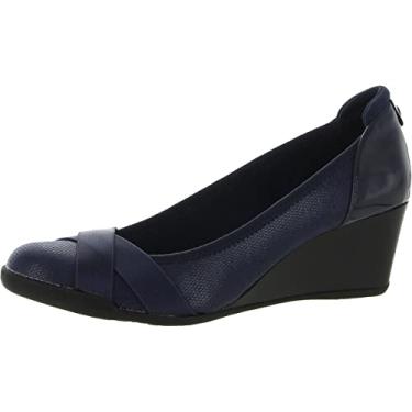 Imagem de Anne Klein Sapato feminino com salto plataforma Timeout, Azul marino, 41
