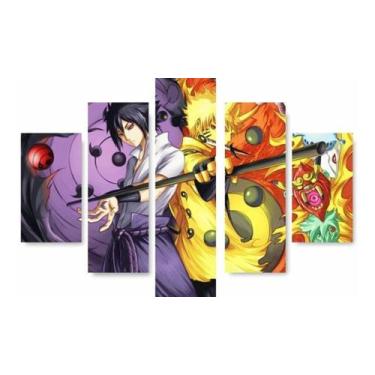 Imagem de Painel De Quadro Mosaico 5 Partes Para Sala,quarto Naruto - Mr Decoraç