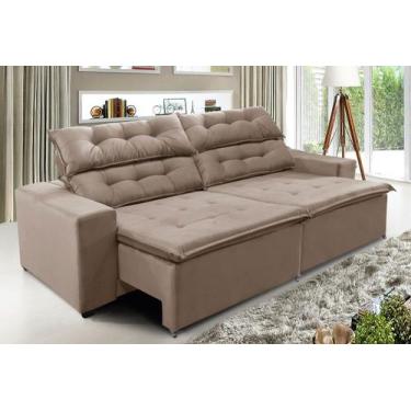Imagem de Sofá Concept 2,50 metros Retrátil e reclinavél com Molas Suede Light -